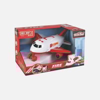 طائرة إطفاء لعبة موسيقية للأطفال مع ضوء وضباب