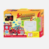 سجادة أحجية محطة الإطفاء مع سيارة