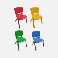 كرسي أطفال بلاستيك ملون مريح وآمن - تباع بالحبه اخ...