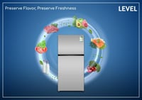 ثلاجة ليفيل بخار بابين 19.1 قدم 538 لتر انفيرتر سل...