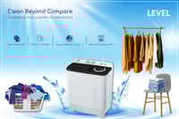 غسالة ليفيل حوضين 5 كيلو - 105198