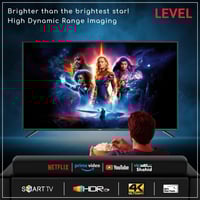 شاشة ليفيل 55 بوصة 60 هيرتز 4K QLED ويبوس مع رسيفر...