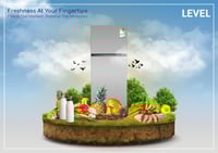 ثلاجة ليفيل بخار بابين 16.5 قدم 465 لتر سلفر - 105...