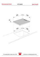 موقد جليم بلت-إن، 58.5سم، 4عيون غاز، تحكم جانبي -...