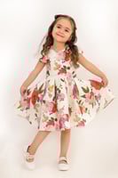 فستان الزهور المخملي