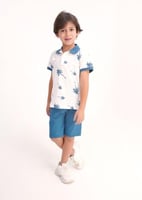 طقم برمودة مع تيشرت بولو