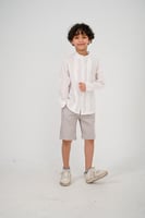 طقم رمادي كلاسيكي للأطفال