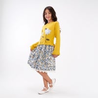 فستان شتوي أصفر أنيق