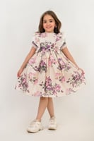 فستان بطبعات زهور ملونة