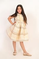 فستان الخطوط الذهبية