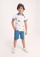 طقم برمودة مع تيشرت بولو