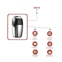 مطحنة قهوة 70 غم 200 واط KHR/5009 فضي