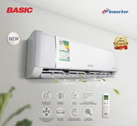 بيسك مكيف سبليت 18000وحدة – عاكس ( 1.5 طن) – بارد...