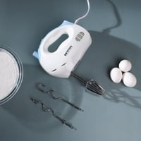 KNSM6102 خلاط يدوي كريبتون 150W مع وعاء أبيض / أزر...