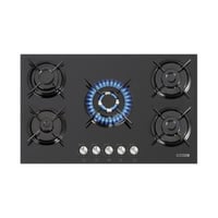 سطح غاز بلت ان كومتيل 5 عيون زجاج تركي – أسود 90X5...