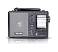 راديو 10 نطاقات قابل للشحن ومشغل ام بي 3 من جيباس،...