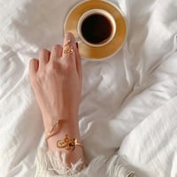 خاتم مع سوار نسائي جذاب مع فص الزركون - هدية فاخرة