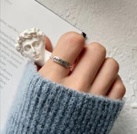 خاتم نسائي بلاسم فضه الخالص عيار 925