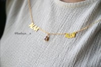 سلسال اسمين - قلادة تحمل الاسم الأدنى مطلية بالذهب