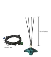 رشاش ري حديقة رذاذ باربع فوهات مع خرطوم تمديد