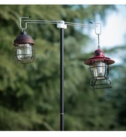 عمود إضاءة مزدوج الرأس قابل للسحب