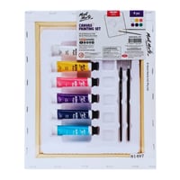 مونت مارت | لوح كانفس مع ألوان وفرشه من 9 قطع - طب...