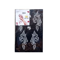 لصقات نقش حناء بناتي لليدين النجمة الذهبية