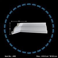كرنيشة سقف فوم - 9.5×9.5 سم - A58