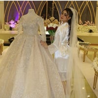 روب حرير للعروس أو الميك إب