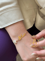 اسواره بالاسم مع ورده صدف طبيعي