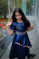 فستان كسرات كحلي