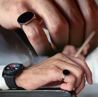 خاتم ملكي رجالي اسود