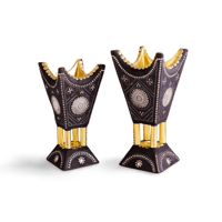 مبخرة ملكية أسود وذهبي