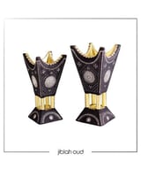 مبخرة ملكية أسود وذهبي