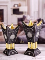 مبخرة ملكية أسود وذهبي