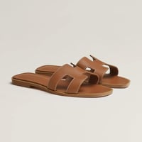 ‏ Hermès Oran brown slipper