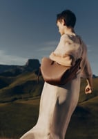 Polene Cyme Mini EDITION TEXTURED CAMEL brown