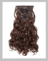 مجموعة طويلة مموجة من الشعر المجعد