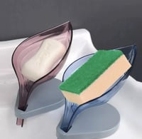 Leaf Soap Dish حامل صابون الحمام وليف المطبخ مع فت...