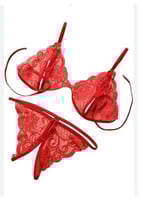 بكينى دانتيل لون احمر قياس واحد للنساء