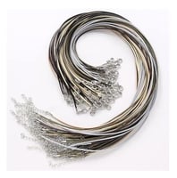 10 قطعة الحبل الجلدي بنفسجي ل قلادة قابل للتعديل ح...