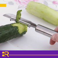 أداة تقطيع وتقشير من قطعتين