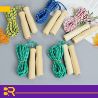 حبل قفز مسكه خشبية