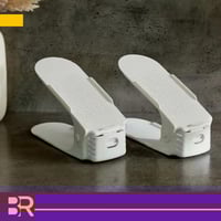 حامل أحذية موفر للمساحة من طبقتين