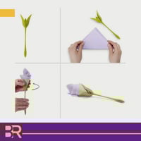 منديل تزيين شكل وردة