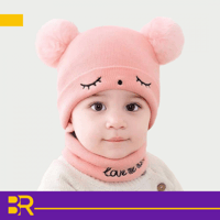 قبعة مع غطاء رقبة للأطفال