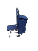 عربة تسوق قابلة للطي مع مقعد – حقيبة تسوق بعجلات ل...