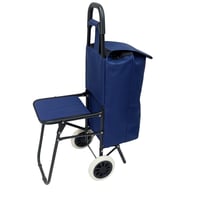 عربة تسوق قابلة للطي مع مقعد – حقيبة تسوق بعجلات ل...