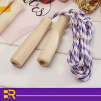 حبل قفز مسكه خشبية