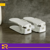 حامل أحذية موفر للمساحة من طبقتين